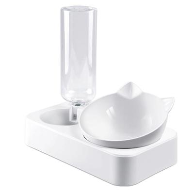 Cat Dog Drinking Bowl Automatic Feeder Water Dispenser Feeder 15° Oblique Mouth Dish Food Bowl Pet Product For Cats Dogs Bowls