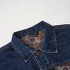 Mens Oversized Retro Streetwear Denim Jacket With Notched Collar Casual Workwear Style Fall