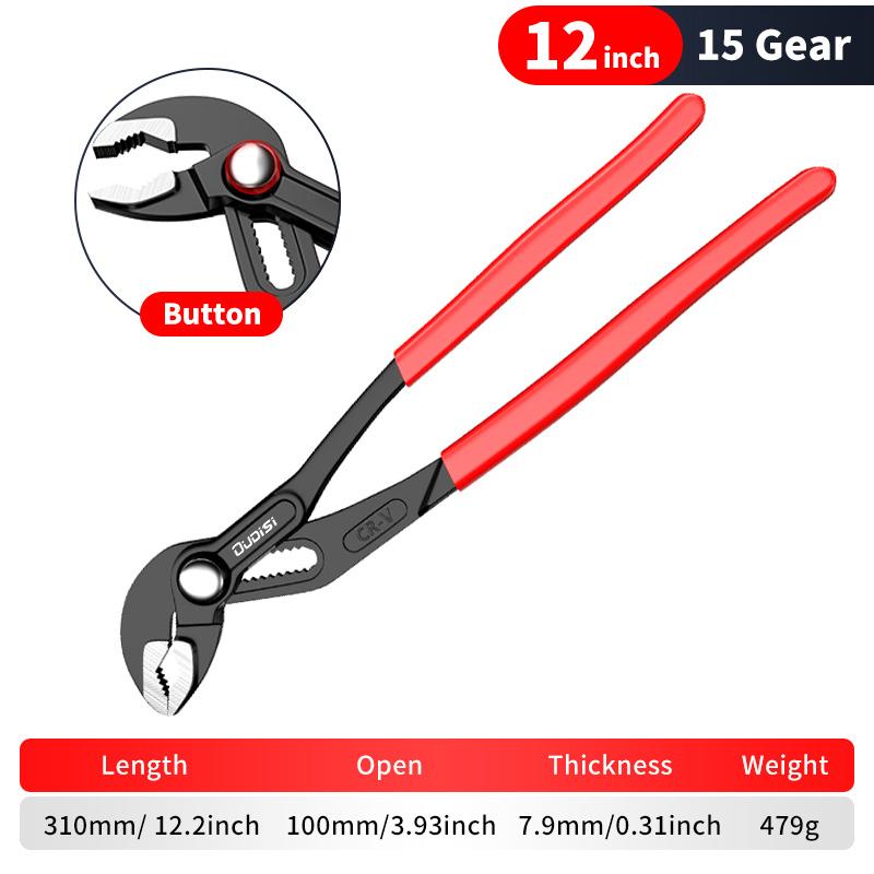 1 buc clește pompă de apă multifuncțional, chei universale cu deschideri mari care pot fi ajustate rapid, cheie pentru încălzitor de apă