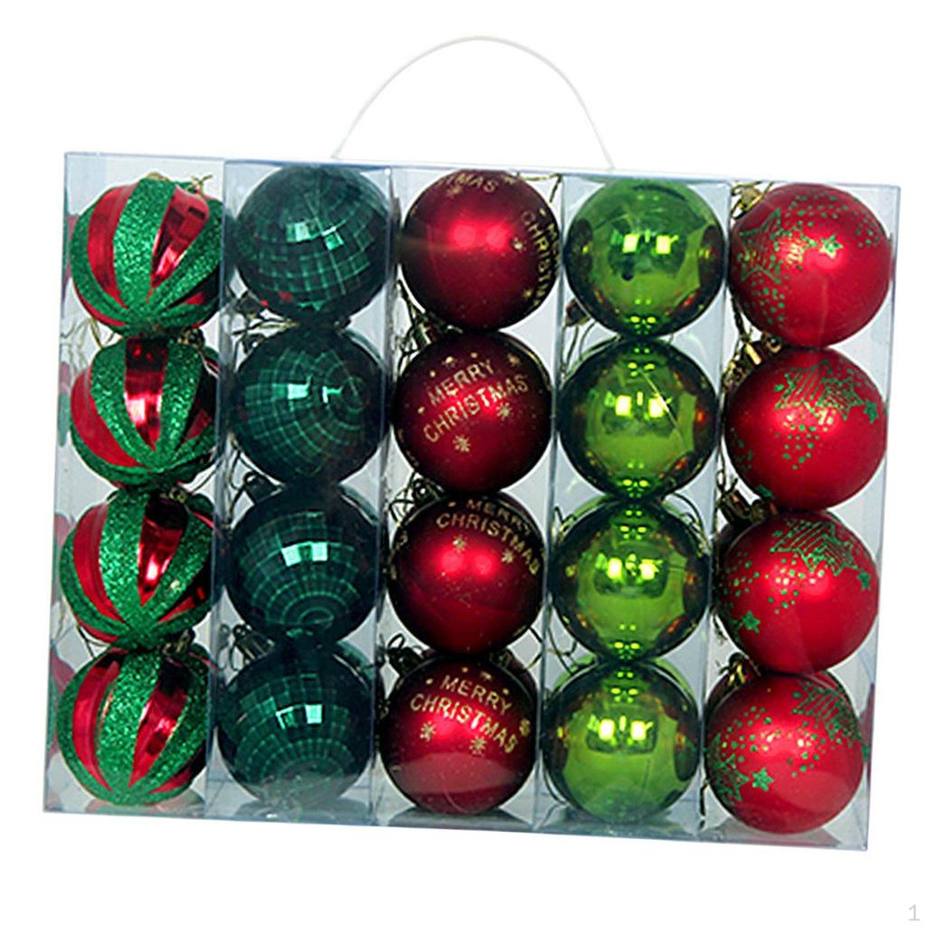 40Pcs Christmas Ball Ornaments Decorations Crafts Decorative Shatterproof Home Decor Baubles for