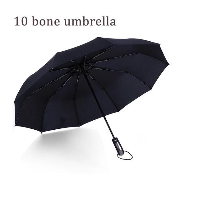 Odporny na wiatr składany parasol automatyczny deszcz kobiety Auto luksusowe duże wiatroszczelne parasole deszcz dla mężczyzn czarna powłoka 10K Parasol