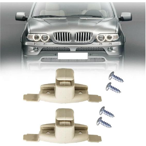 [Replacement] 2pcs Sun Visor Clip Clips Holder Brackets Mount Sun Visor Clip for BMW 3 5 7 Series E46 E38 E39 E53 X5 Replace Car Accessories