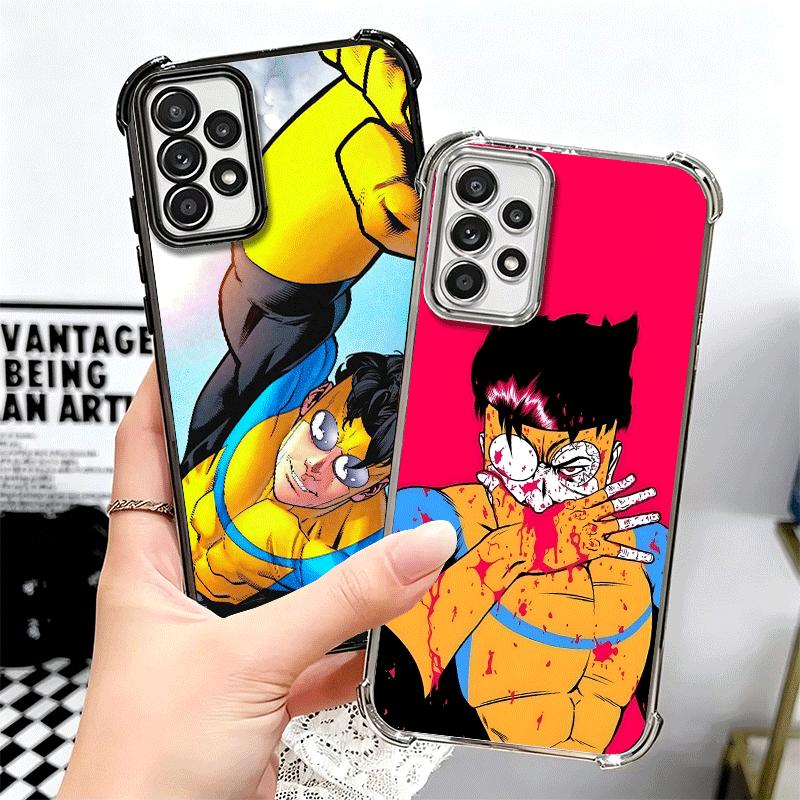 I-Invincible Anime Plating Phone Case For Samsung A17 A07 A37 A57 A16 A56 A15 A55 A14 A54 A13 A53 A26 A36 A25 A35 A24 A34 A23 A3