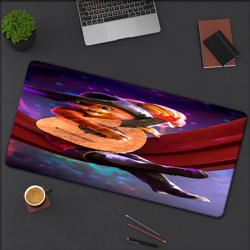 Puss In Boots Theme Mouse Pad, Non Slip Rubber Base, Multifunctional Office & Home Decor, Perfect for Workspace Personalization.