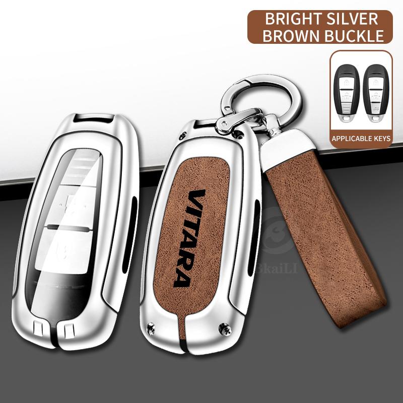 Car Zinc Alloy Key Case for Suzuki Vitara Swift Ignis Car Keychain Metal High-end Car Key Protective Case Interior Accessories