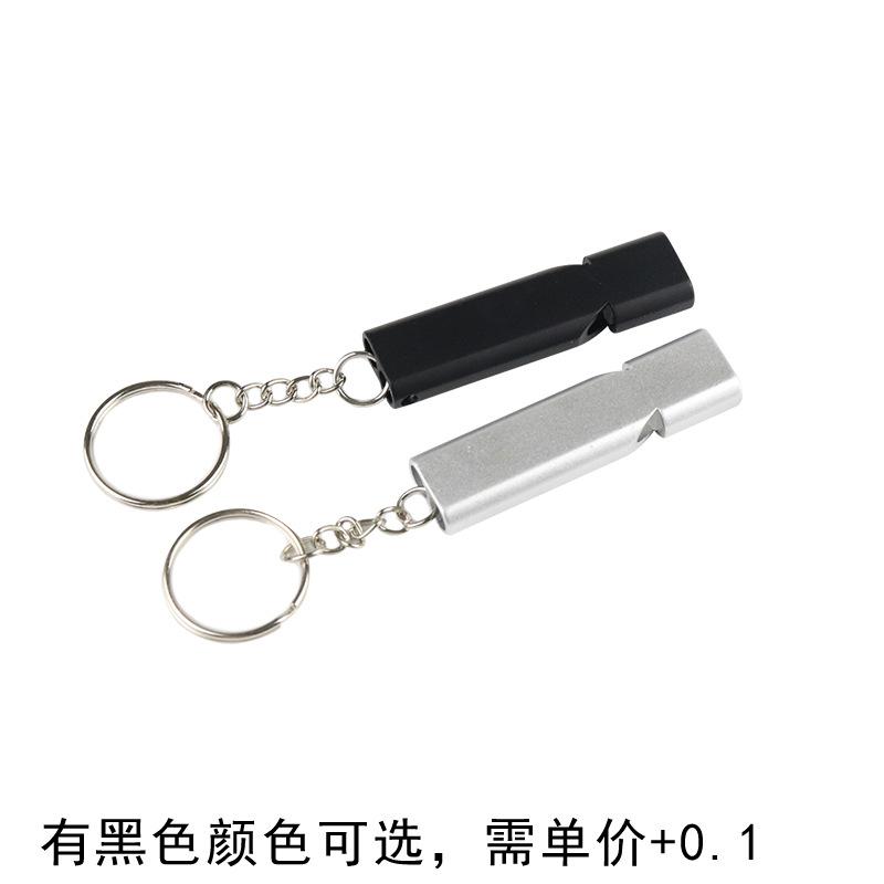 Dual-Tube Flat Aluminum Alloy Dual-Frequency Whistle, Outdoor Survival Emergency Whistle, EDC Tool for Camping Hiking Adventure