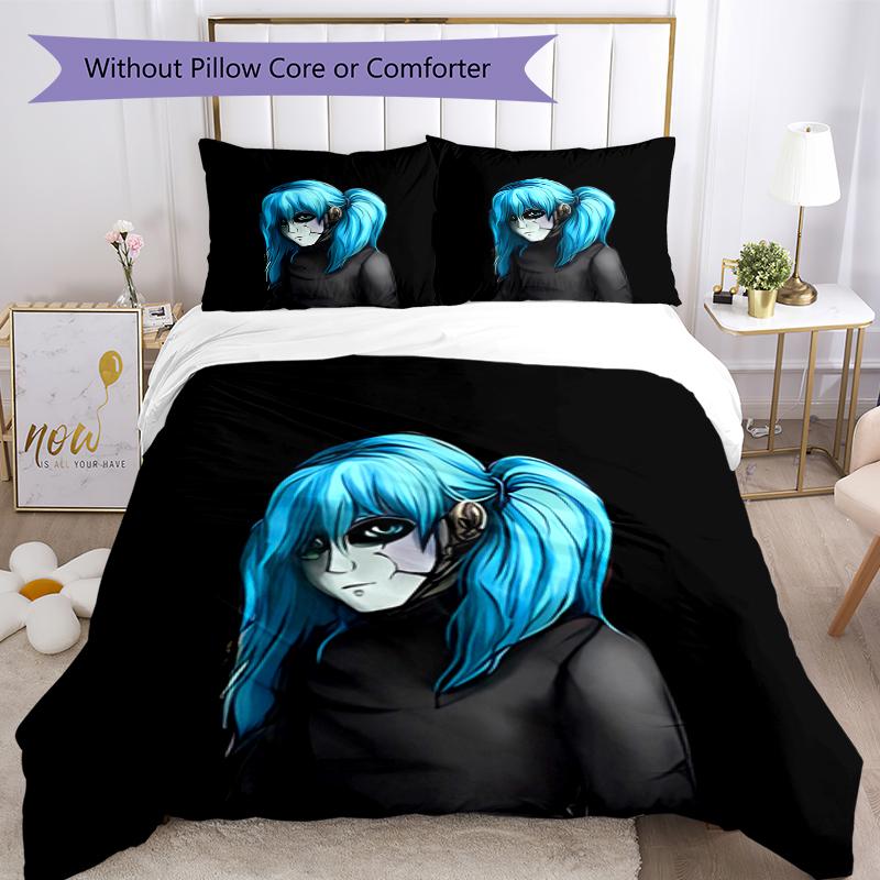 3pcs Sally Face1 Pattern Bedding Set Duvet Cover Set Includes Duvet Cover &pillowcases, Perfect All Season Bedroom Decoration & Gift