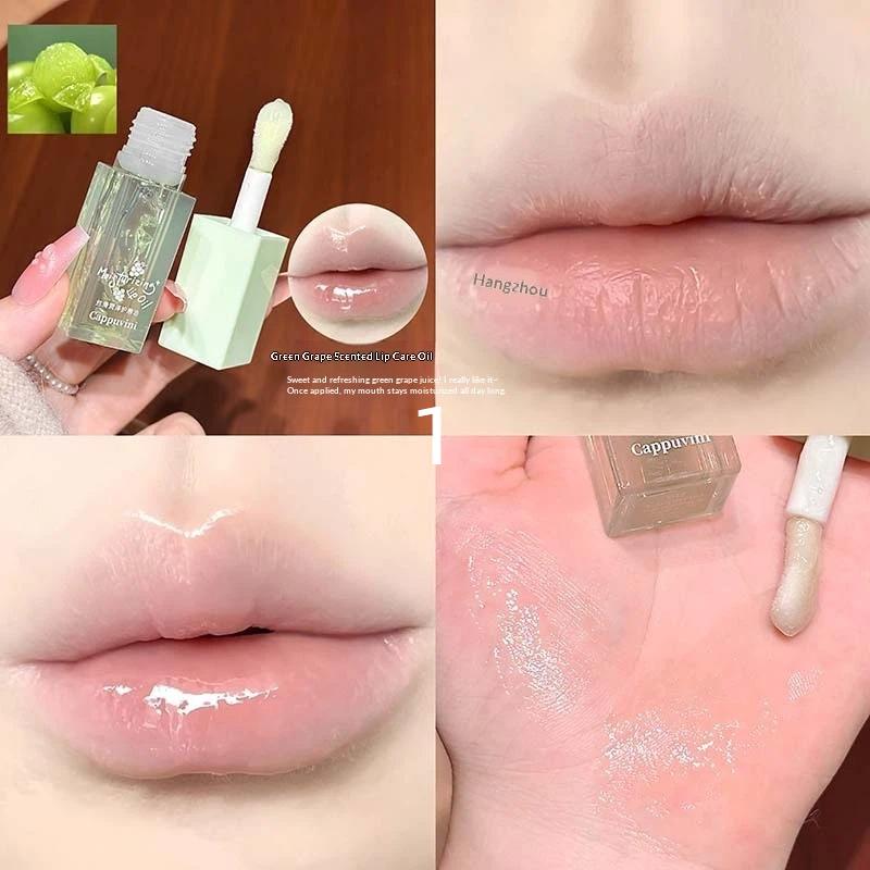 

Cappuvini Lightweight Lips Set Clear Water Light Lip Gloss Moisturizing Lip Balm Transparent Lip Oil Hydrating Jelly Lips Gift
