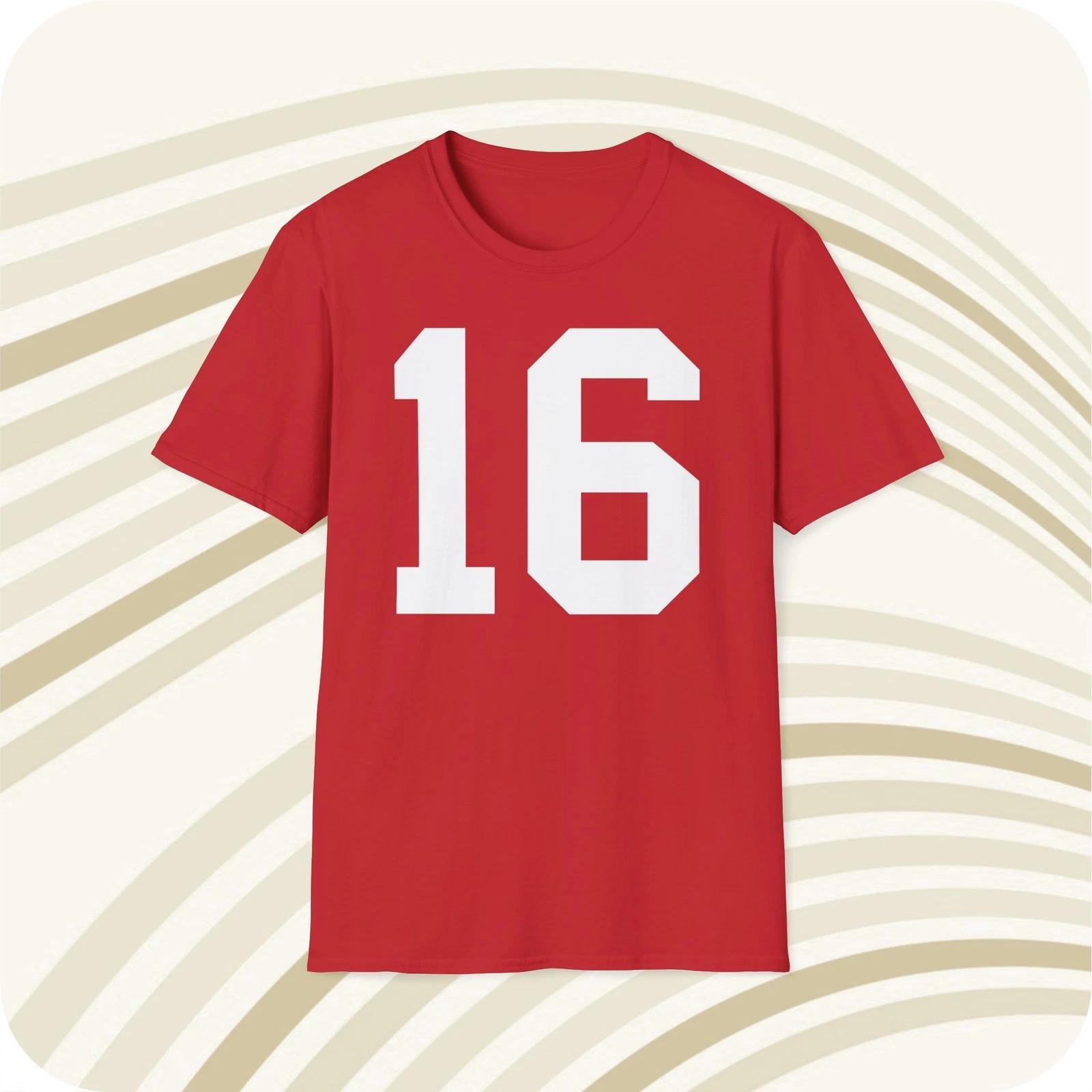 

Joe Montana #16 San Francisco 49 ers NFL Jersey T shirt - Front & Back Print S