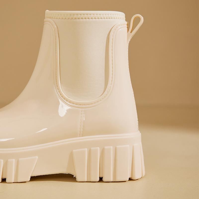 rain shoes women's short non-slip waterproof shoes new adult fashion rubber shoes platform jelly rain boots water boots