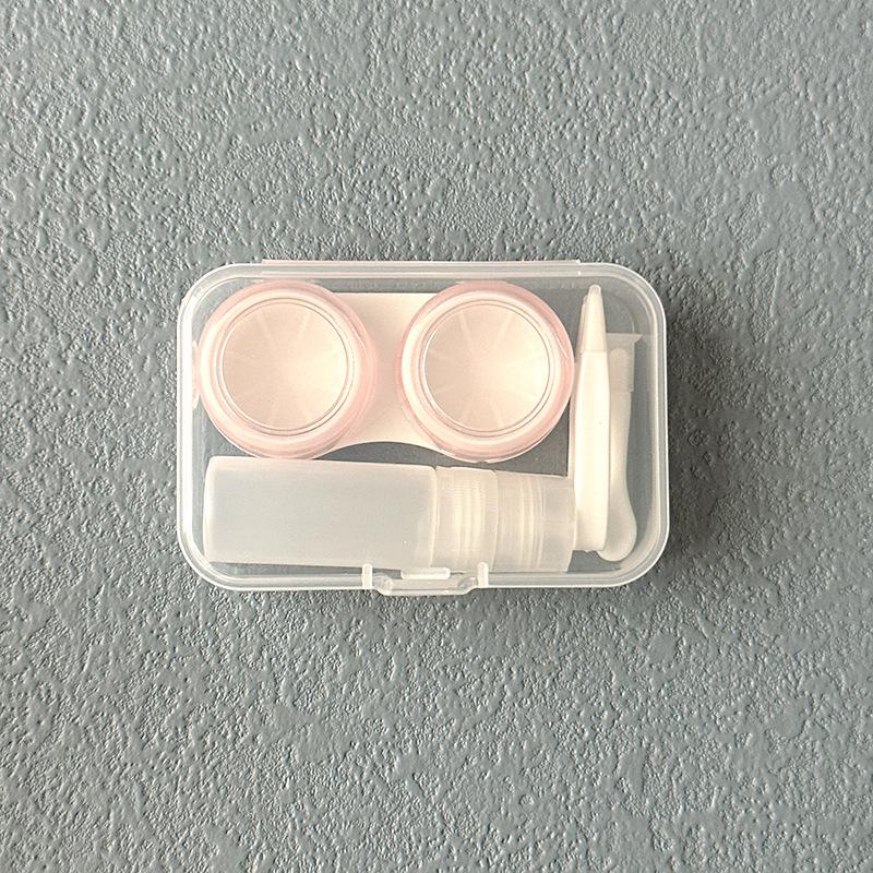 Ins Minimalist Transparent Contact Lens Box Women Travel Colored Contacts Companion Box Contact Lenses Case with Tweezers