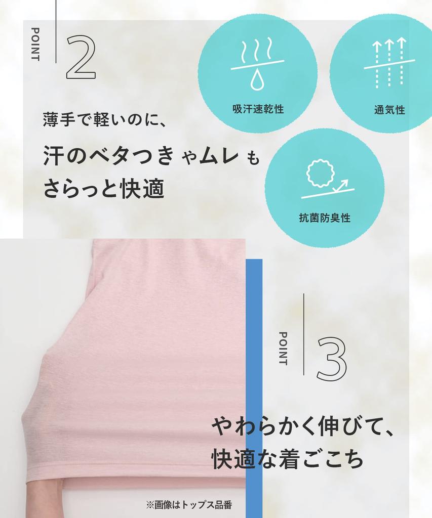 Organic Cotton Blend Thin and Short Sizes BL and LL Wing/Wacoal Women's Innerwear, Spring/Summer, Lightweight, Moisture-Wicking, Quick-Drying, 5/8