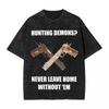Devil May Cry T Shirt Washed Oversized Streetwear Hip Hop Vintage TShirts for Men Women Clothing Short Sleeve Cotton Tee Shirt