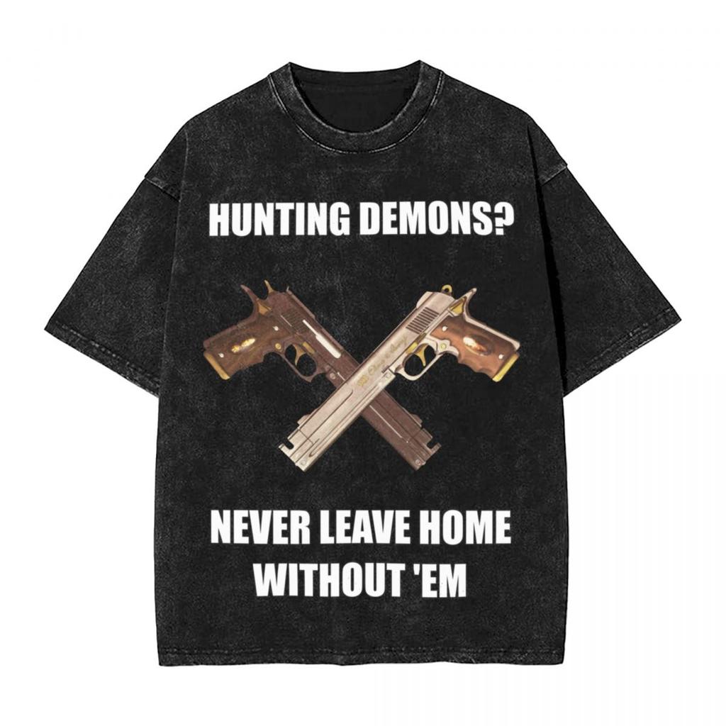 Devil May Cry T Shirt Washed Oversized Streetwear Hip Hop Vintage TShirts for Men Women Clothing Short Sleeve Cotton Tee Shirt