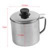 Oil Strainer Pot 1.3L Capacity 304 Stainless Steel Cooking Oil Container Anti Leakage for Home Restaurant