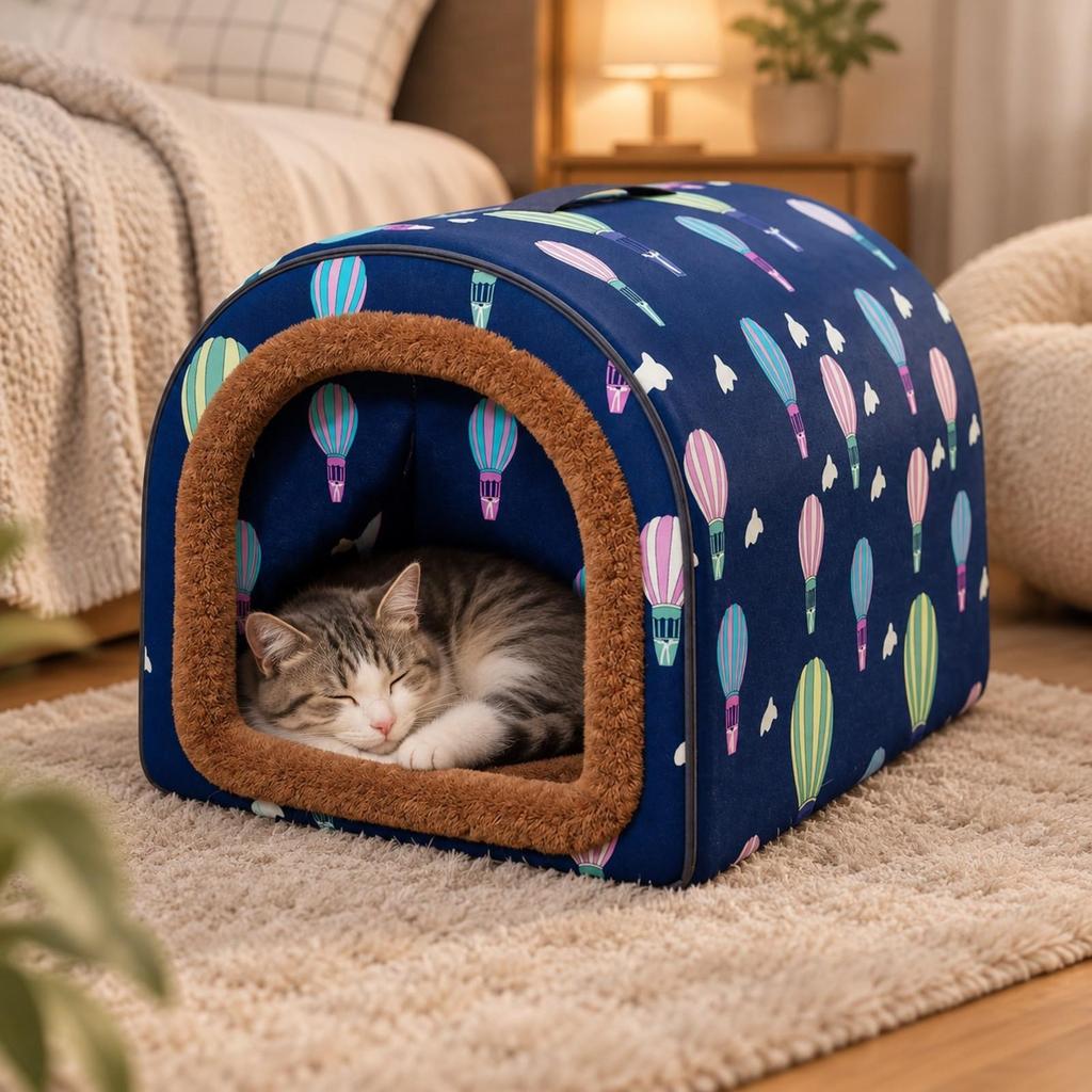 Arched Pet Tent Bed Padded Enclosed Cat and Dog Soft for Balcony
