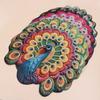 Special-shaped Peacock Carpet Non-slip Soft Peacock Mat Absorbent 60x60cm/100x100cm Blanket for Living Room Tea Table Bedside
