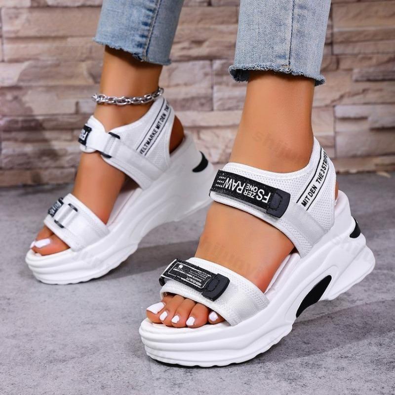 Fashion Fashion Trend Casual Wedge Heel Sports Sandals for Women 2025 New Summer Versatile Fish Mouth Open Toes Comfortable Chunky Shoes