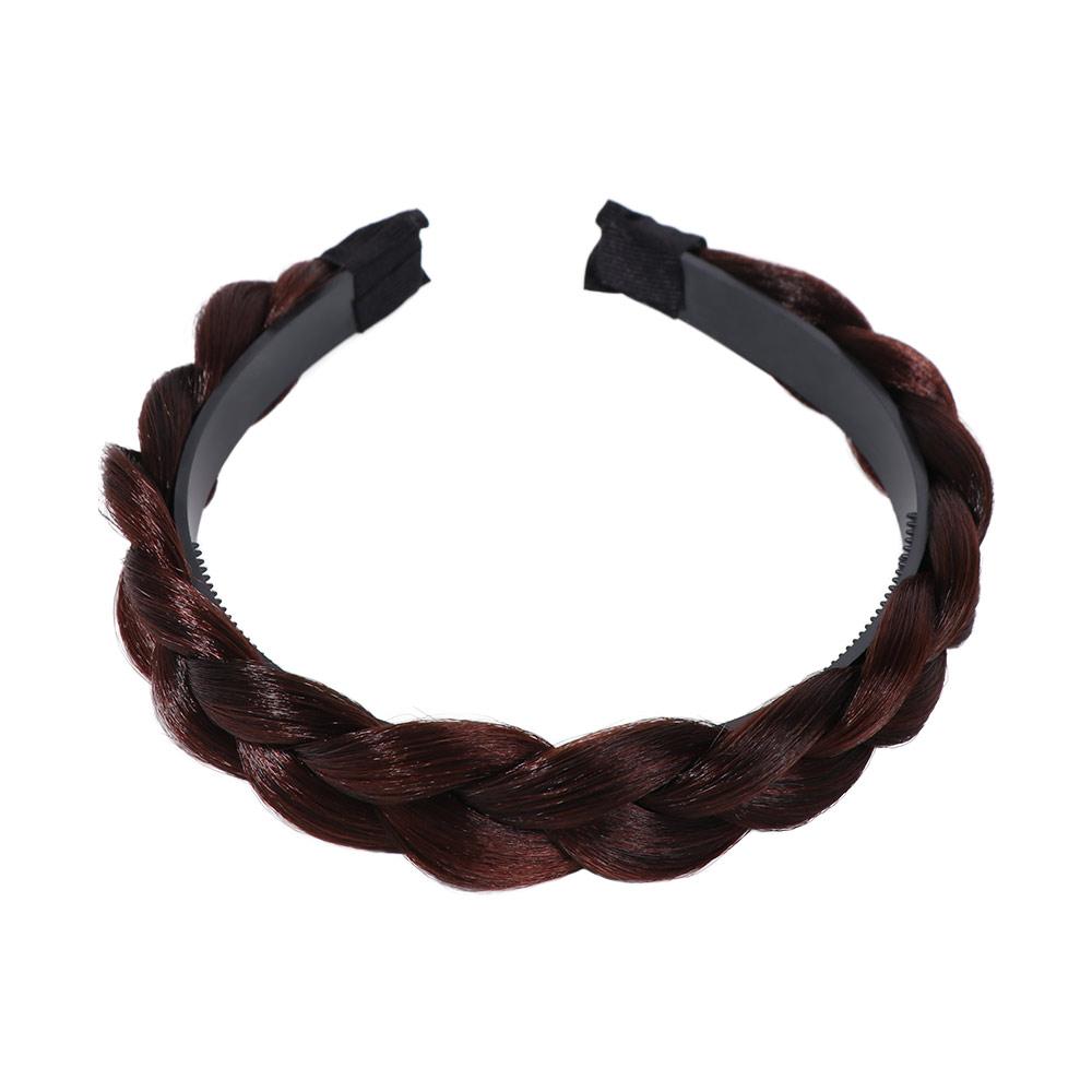 Synthetic Wig Twist Braided Headband Bohemian Elastic Non-slip Hair Bands For Women And Girl