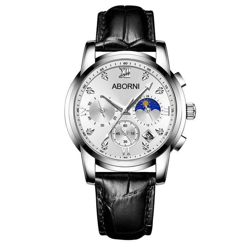 Yaboni Men S Watch Multifunctional Three-Eye Six-Pin Business Watch Calendar Waterproof Luminous Men S Watch