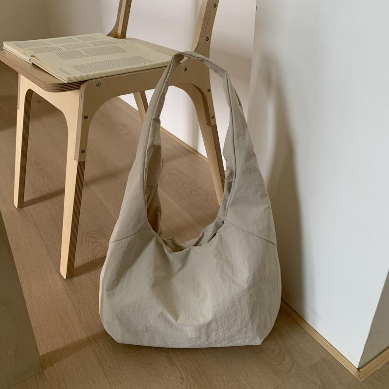 Canvas bag women's large-capacity new summer versatile simple shoulder underarm bag college student tote bag