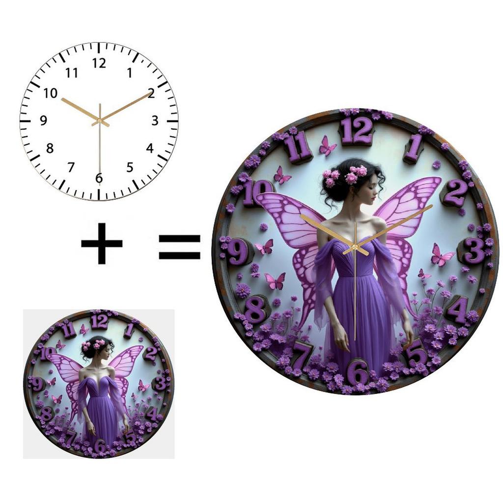 30cm Round Glass Wall Clock with a Surface That Resists Smudges and Stains