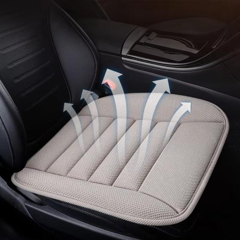 New Linen Car Seat Cover Breathable Durable Car Seat Cushion Comfortable Soft Non-Slip Car Cushion Pad Summer All Season