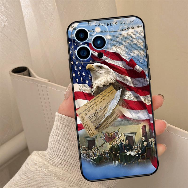 Flag American USA Flag Phone Case For iPhone 16 15 11 13 12 14 Pro Max 13 Mini 7 8 14 Plus XS Max X XR Cover