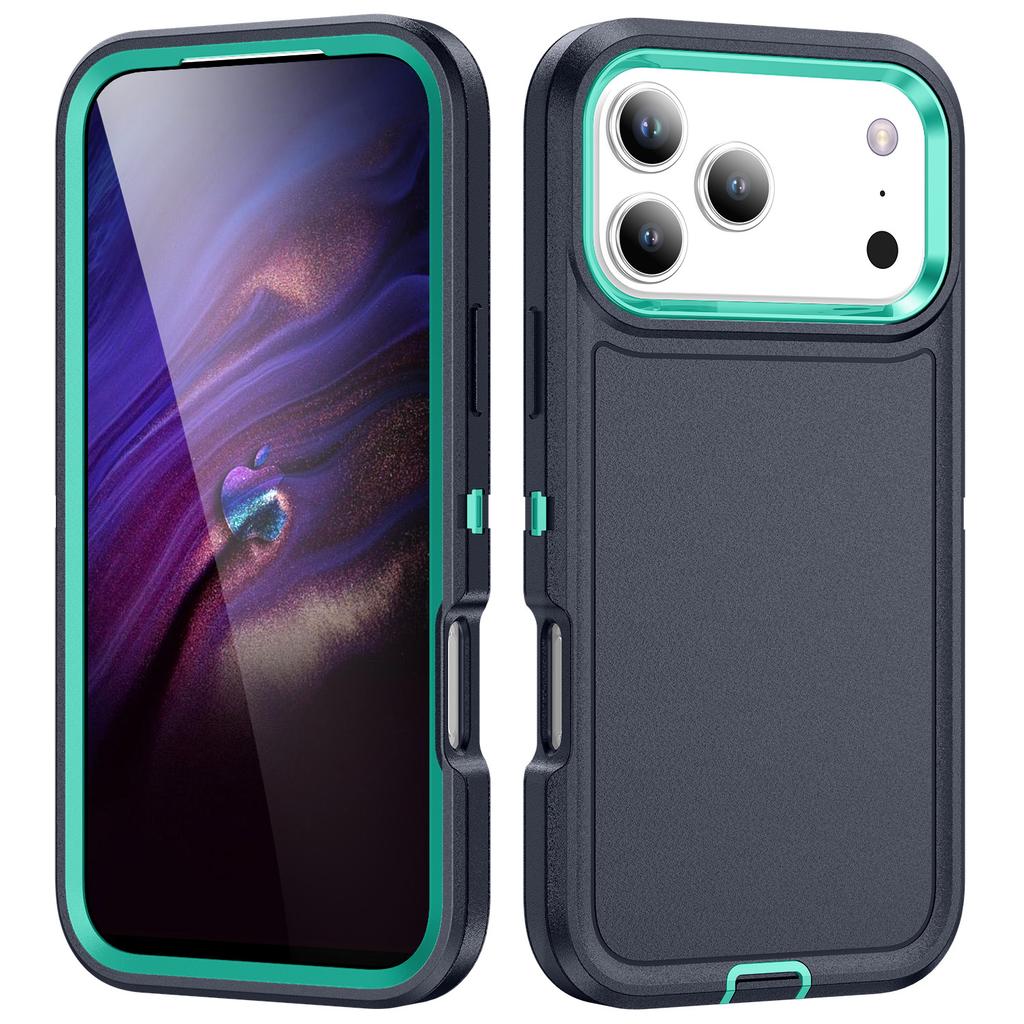 For iPhone 17 Pro Max Case PC+Silicone+EVA 3 in 1 Shockproof Phone Cover