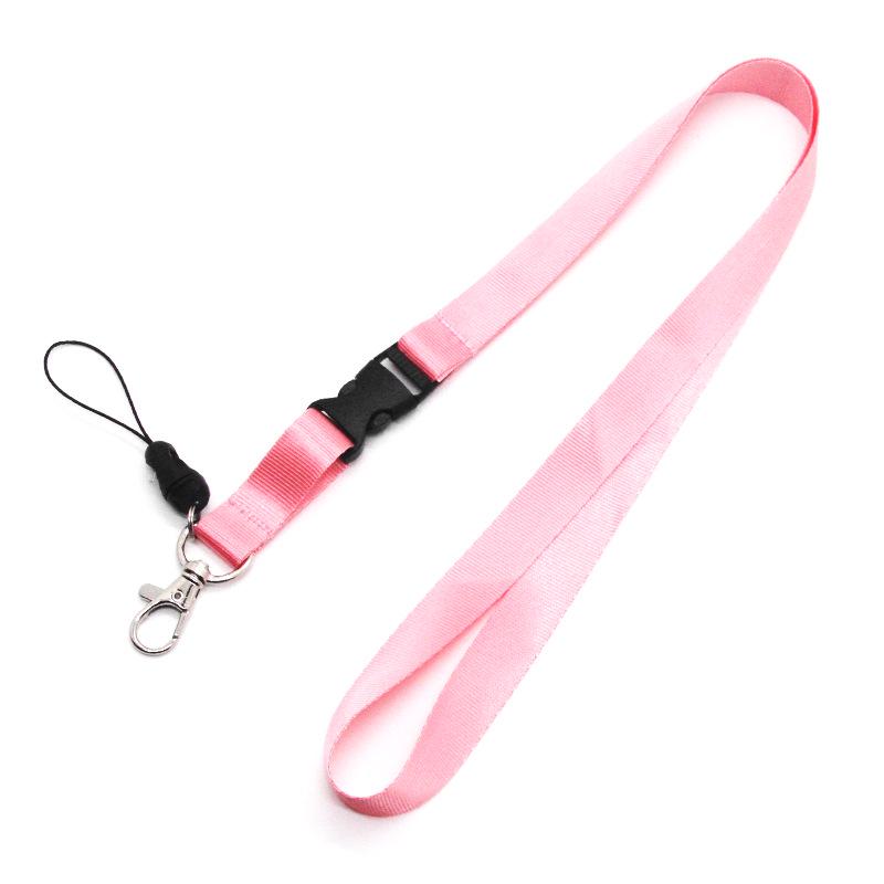 Custom Color Logo Nylon Phone & ID Lanyard with Screen Printed Polyester