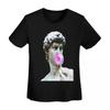 David Michelangelo Skulptur T-Shirt Damen Kurzarm T-Shirts Rundhals Streetwear Baumwolle Sommer T-Shirts Streetwear