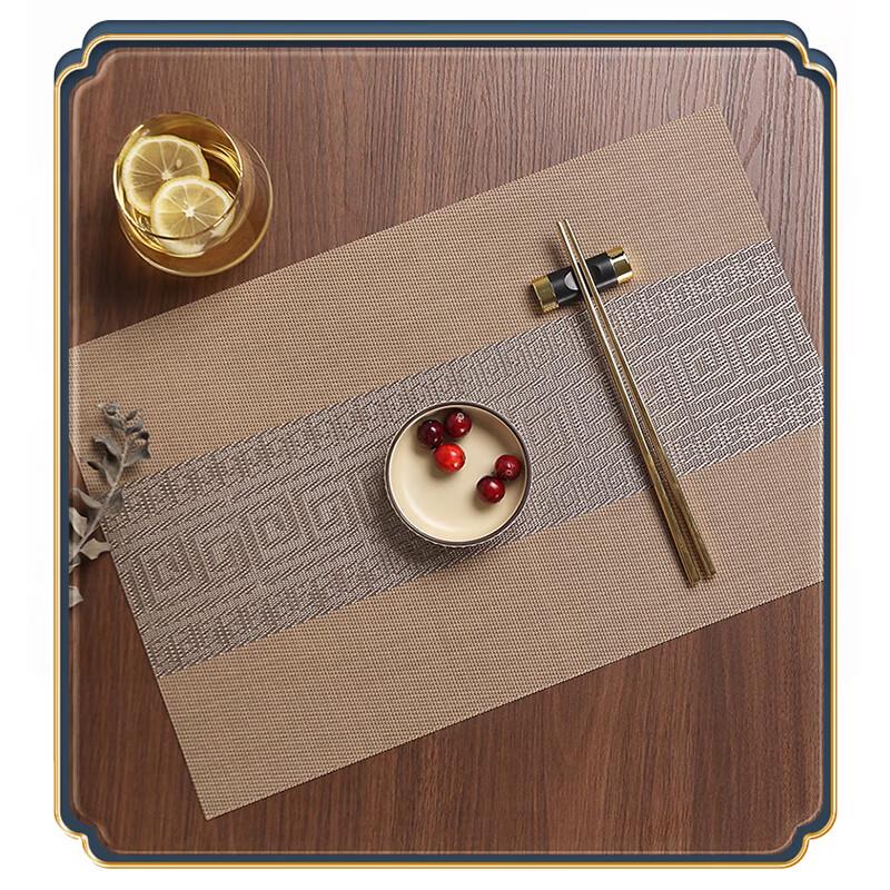 NHZHIW Chinesischer Stil Wasserdichte Essplatz-Tischset