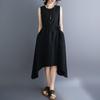 Sleeveless Plus Size Vintage Black New In Dresses for Women Casual Loose Midi Long Summer Dress