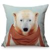 Nordic Animal Portrait Art Sofa Decorative Pillow Case Funky Cow Bear Rabbit Elephant Wear Clothes Style Cushion Cover Cojines