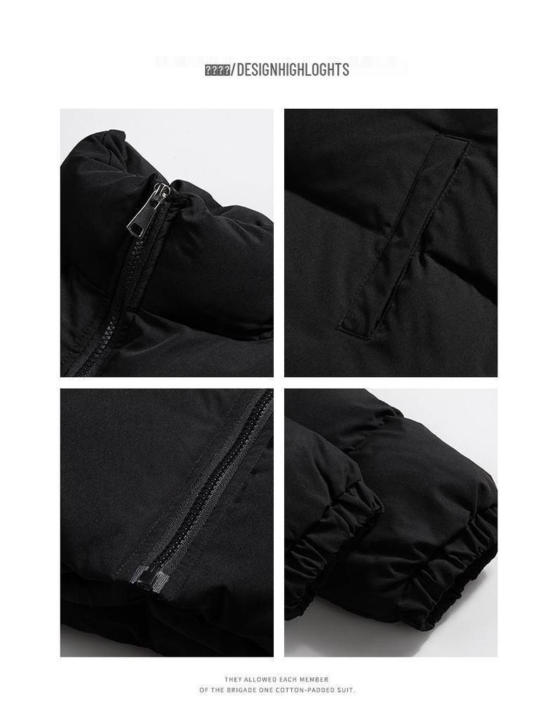 2024 Winter Fashion Unisex Stand-Up Collar Cotton-Padded Jacket - Warm, Thickened, Loose Fit