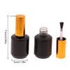 15ml Empty Nail Gel Polish Bottle with Brush Gold Cover - Small Sample Glass Container for Nail Art Glue And Refill Bottles