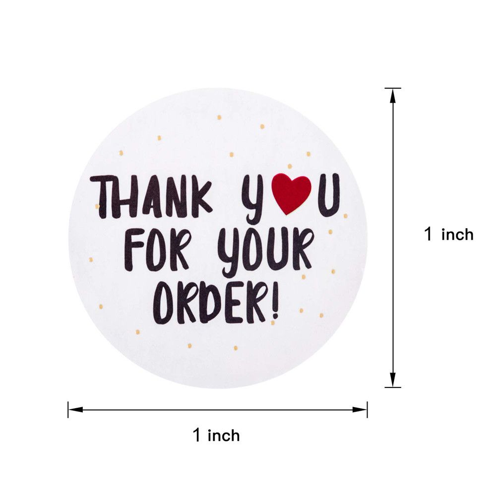 Round label Sticker roll Self Adhesive Gift Paper Sticker Thank You Stickers Sealing Craft
