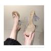 High Heels Slippers Summer New Waterproof Table Crystal High Heels Temperament Fashion Sandals Women's Shoes