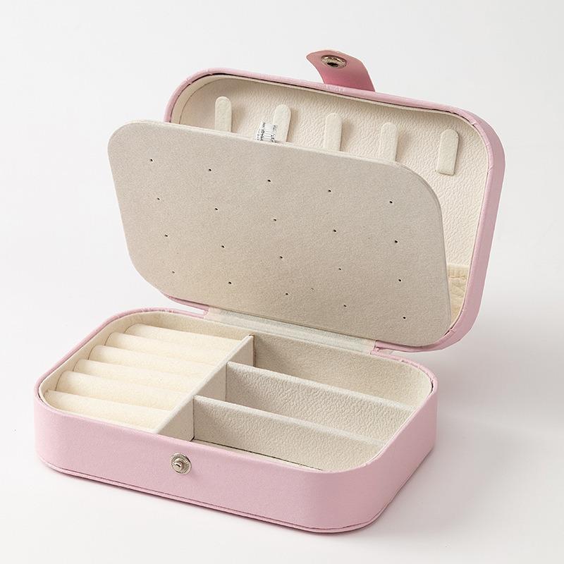 Jewelry storage box High-grade anti-oxidation stud earrings, necklace, jewelry ring grid desktop large-capacity display box