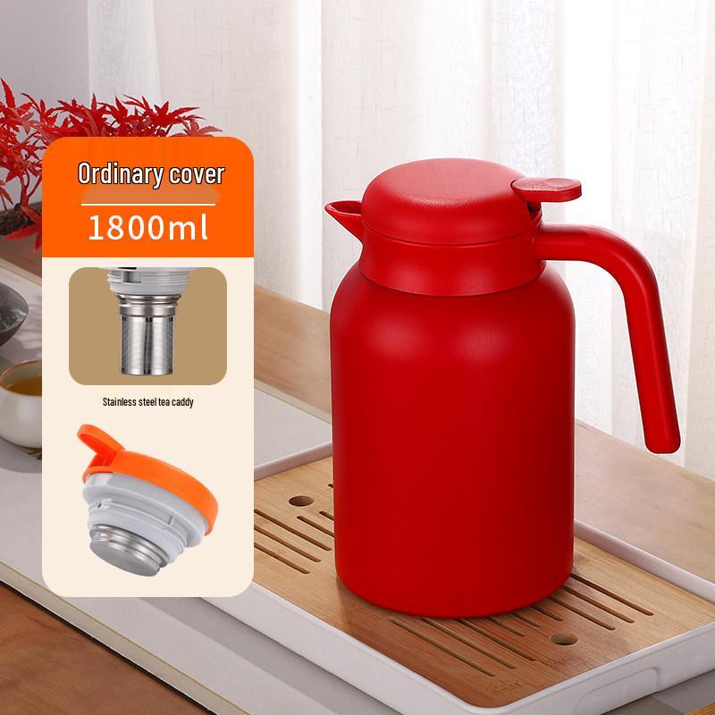 Insulated 1500ML Tea Pot with Divider, Slow Brew Kettle, Large Capacity Thermos for Home