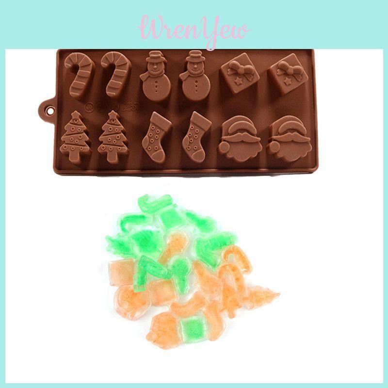 Durable And Reusable Christmas Tree Snowman Silicone Mould For Candy And Cake