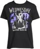 T-shirt con stampa grafica "La solitudine mi si addice" da donna della serie Mercoledì Addams (X-Large)