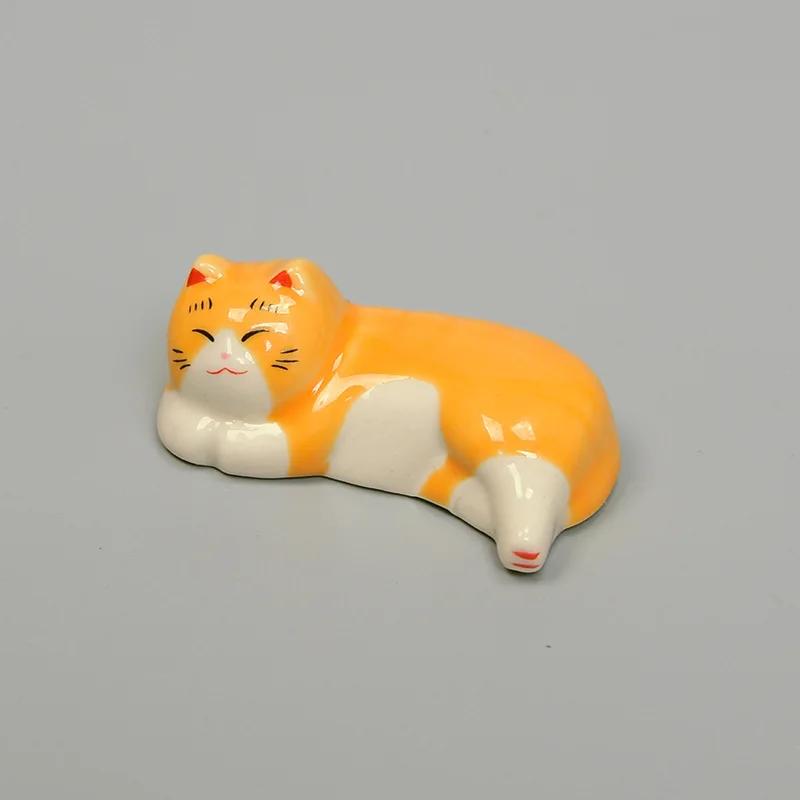 

1 шт. Керамическая милая подставка для палочек для еды, посуда в японском стиле, подглазурная, ресторанная, простая овальная подставка для ложки, кухонная утварь