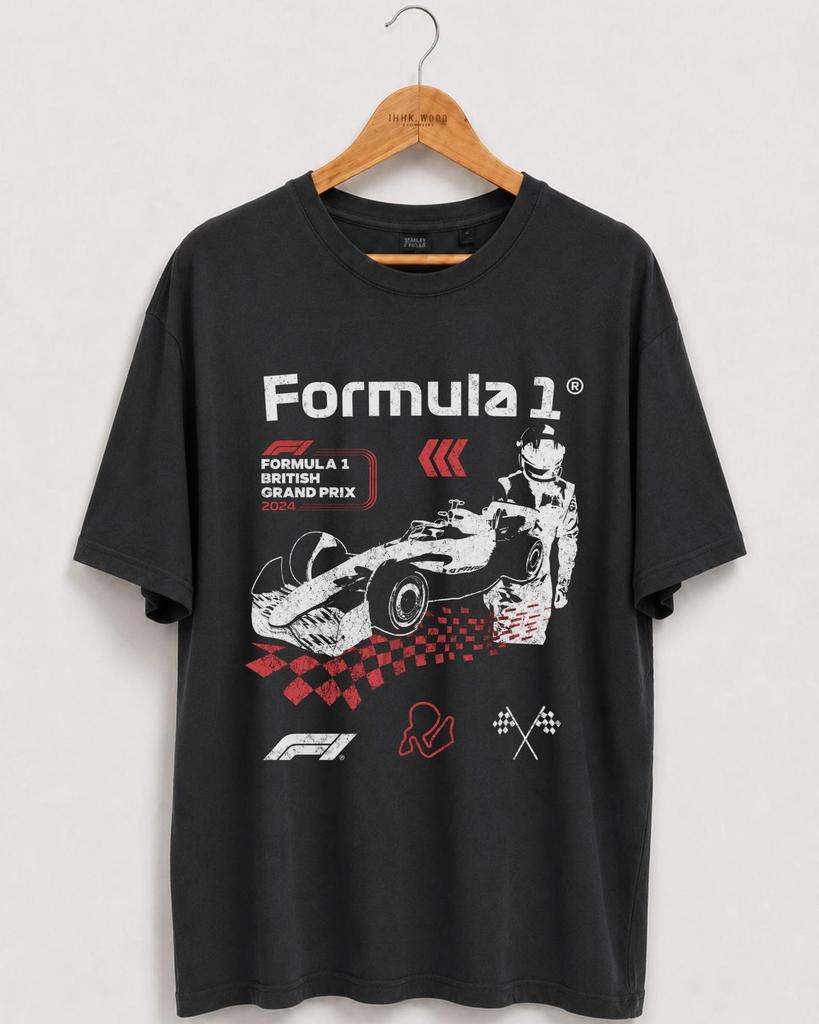 Unisex Formula 1 Vintage Race Car T-shirt, F1 Grand Prix Racing Tee, Unisex Garment Dyed Vintage T-Shirt, Streetwear tshirt