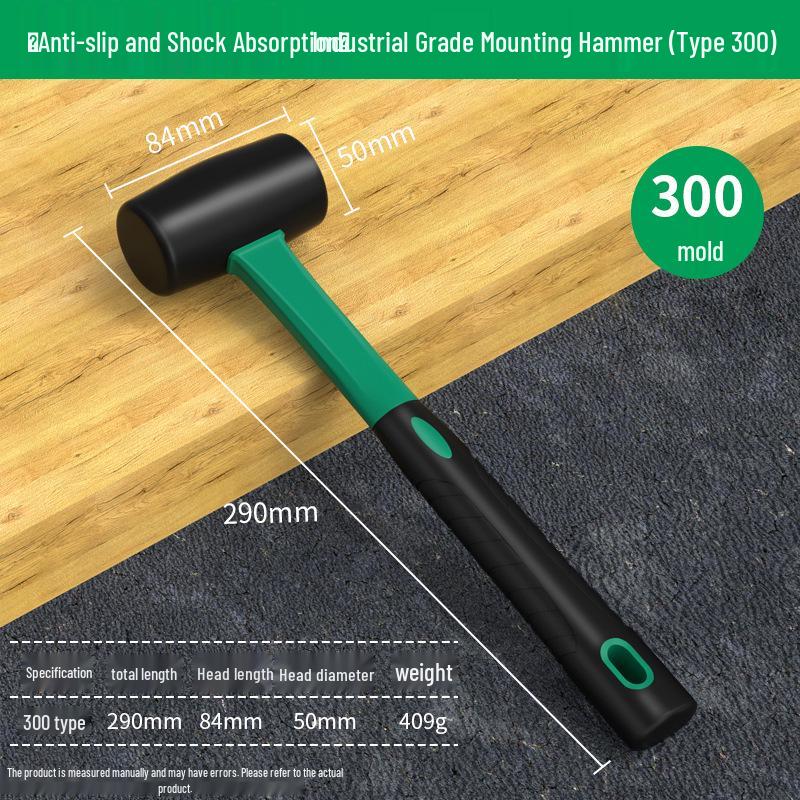 Industrial Grade Rubber Mallet for Home Renovation - Versatile Tile Tapping Hammer for Floor and Wall Installation.