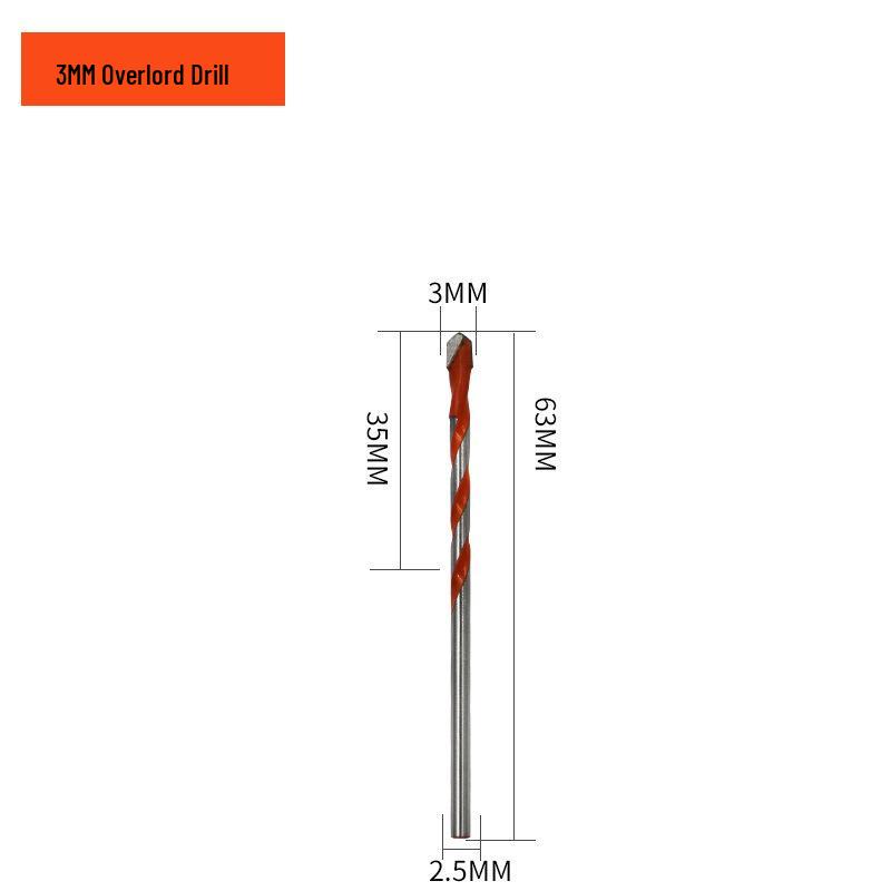 Home Improvement Ceramic Drill Bit with Triangular Handle - Suitable for Glass, Iron, Wall, and Metal Drilling