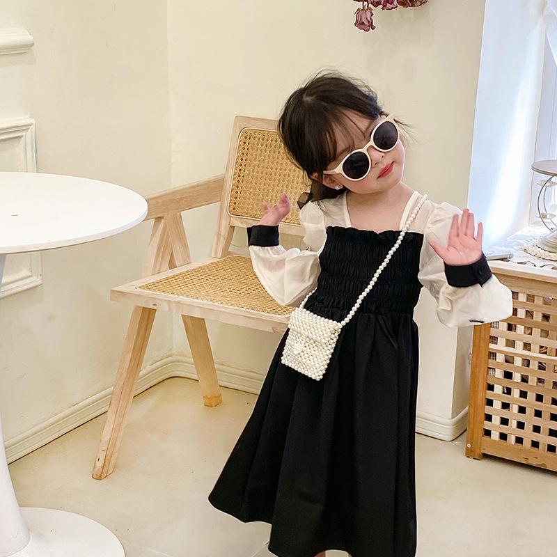Adorable Little Bag for Children - Little Princess Trendy Pearl Mini Handbag for Cross-body or Shoulder Wear