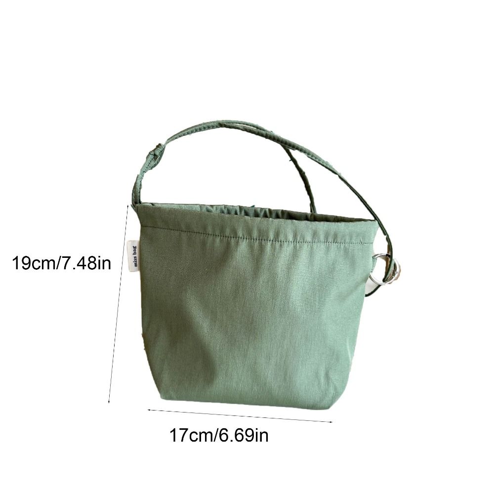Large Capacity Drawstring Tote Bag Solid Color Cloud Bag Reusable Canvas Shoulder Bag  Work