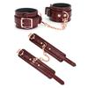 Liebe Seele SM Goods Restraint 4 Piece Set Wine Red Genuine Leather Cosplay Queen Luxury