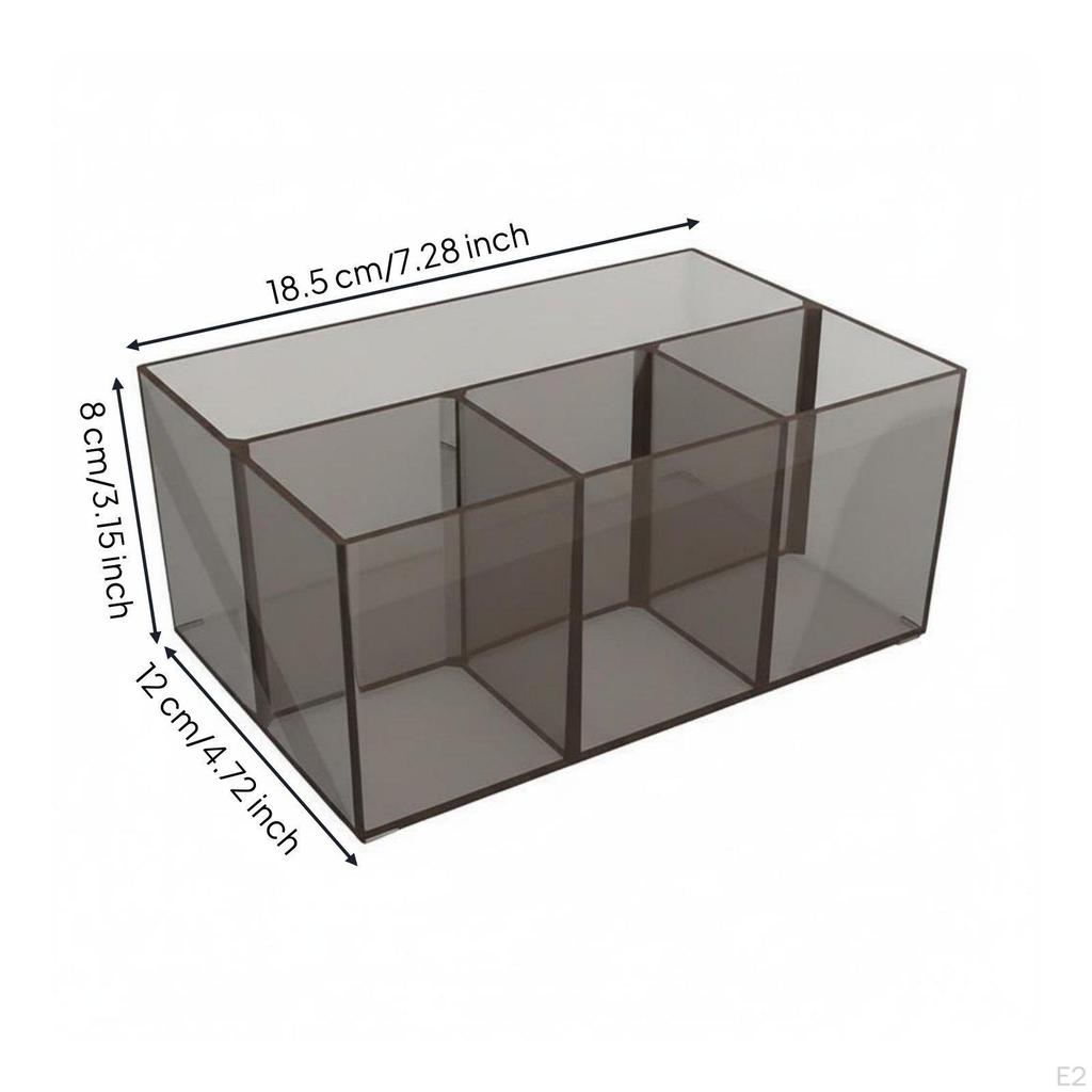 Acrylic Pen Holder MultiFunctional Transparent Pencil Storage Box Desktop Stationery Organizer for